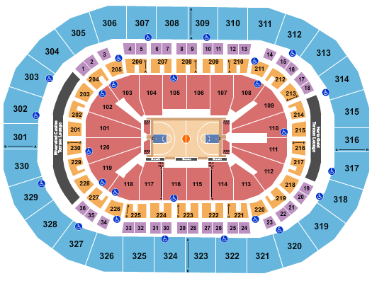 Paycom Center NCAA Seating Chart